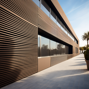 Revestimiento de Pared <span class=keywords><strong>Exterior</strong></span> de <span class=keywords><strong>Vinilo</strong></span> WPC, Panel de Madera Plástica Moderno Resistente a los Rayos UV e Impermeable para <span class=keywords><strong>Fachada</strong></span> de Casa o Villa - Product Image 2
