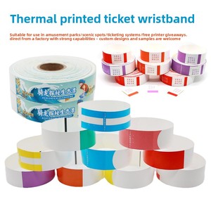 Dùng Một Lần In Kỹ Thuật Số Composite Giấy Thể Thao Trò Chơi Dây Đeo Cổ Tay Màu Cam Tùy Chỉnh In Vé Nhập Nhận Dạng Ban Nhạc - Product Image 4