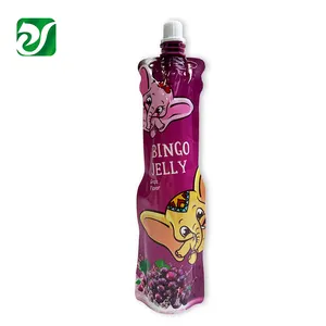 250ml Juice Pouch Custom Long Shape Stand up Drinks Beverage Packaging Plastic Spout Bag