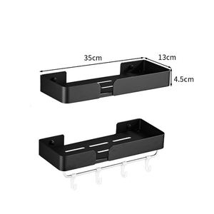 Organizador de Champú para Ducha con Ganchos, Toallero Adhesivo, Estante de Baño de Metal Montado en la <span class=keywords><strong>Pared</strong></span> - Product Image 2