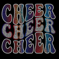 Transfert thermocollant personnalisé de haute qualité, écologique, 3D Dragon Fire Bling Strass, 14 facettes, pour soutien-gorge de cheerleading/danse et motifs Booty PONY