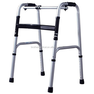 Adult <strong>Walker</strong> Foldable Adjustable 4-Leg Aluminium <strong>Frame</strong> <strong>Walkers</strong> with Two Front Wheels Walking Aid - Product Image 4