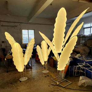 LEDA Party Decor Banana <b>Leaves</b> <b>Light</b> Large Plantain Stand Backdrop Prop Lamp for Wedding Stage Aisle Decoration - Product Image 1