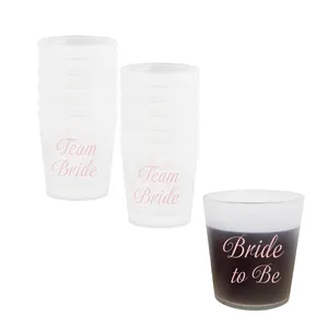 PAFU Bachelorette Party Favors Mini Disposable Plastic Shot Glasses 1 Bride 11 Team Bride set