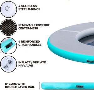 PF New Collection Customized Circular Mesh Dock Floating Island Inflatable <b>Hammock</b> Swimming Ocean Pool for Sale Sea Pool Young a - Product Image 5