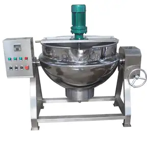 100-1000L 50 Liter Steam Jacketed Cooking Kettle With Agitator And High Shear