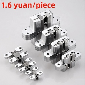 Zinc Alloy Cross Concealed <strong>Hinge</strong> Modern Simple Design Hidden Invisible Door <strong>Hinge</strong> For Screen Folding Table Chair Dining Table - Product Image 6