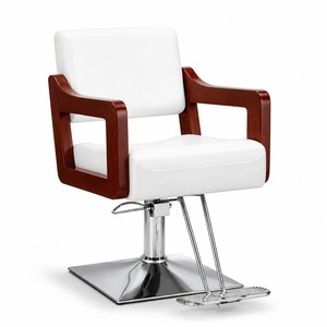 Sillón de Barbería Moderno para Salón, Bomba Hidráulica de Alta Resistencia, 360° °   Silla de Estilismo Giratoria de Cuero para Salón de Belleza y Barbería - Product Image 1