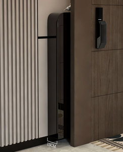 Zapatero Inteligente con Desinfección, Diseño Moderno de Madera y Metal, Desodorización y Esterilización, Ultrafino, Ahorra Espacio, Ideal para Apartamentos Pequeños - Product Image 2