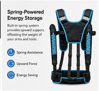 Exosquelette passif léger et résistant à l'usure pour les membres supérieurs, conçu pour le levage de charges lourdes à long terme et la fixation sécurisée par vis.