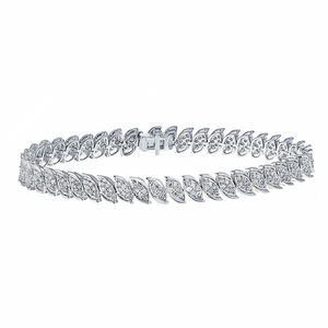 Mejor Precio al por Mayor para Pulsera de Tenis con Diamantes Reales de 2.00TCW, Oro Blanco, 7 Pulgadas, Diseño Elegante con Incrustaciones, para Mujeres y Niñas - Product Image 2