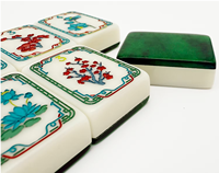 Jeu de tuiles de Mahjong américain Winslow 1920 au design classique, 160 pièces, luxe, écologique, durable, en acrylique vert marbré, pour le divertissement