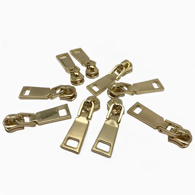 No. 5 Zipper Metal Zipper Slider For Slide Fastener Leather Bags With Slider Zippers Gun Double Sheet Metal Zip Pull