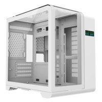 AntarcChill New Full View Mini-ITX Gaming Computer Case Three Side Panels Tempered Glass With Temperature Display PC Case