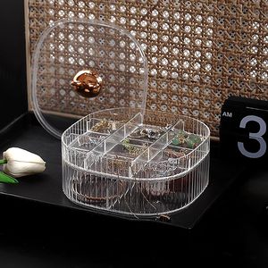Boîte à bijoux, boîte <span class=keywords><strong>de</strong></span> rangement à bijoux en acrylique à 3 niveaux avec poignée pour femmes et filles, boîte <span class=keywords><strong>de</strong></span> rangement pour maquillage - Product Image 5