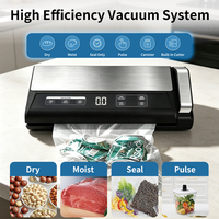 Machine de mise sous vide pour cuisine, poignée à verrouillage automatique, 80Kpa, pour aliments secs/humides, pour cuisson sous vide et préparation de repas, CE/CB/ETL