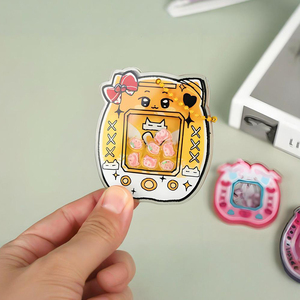 Wholesale In Stock Acrylic Shaker <b>Keychains</b> Cute <b>Anime</b> Cartoon Character Keyrings DIY Creative Standee Pendants - Product Image 4