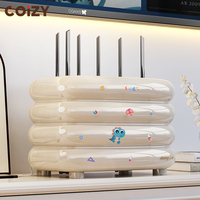 Boîte de rangement WiFi COIZY, multiprise, modem haut débit, routeur, organisateur de câbles multifonctionnel, en plastique PP rond, pour bureau