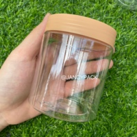 Contenants en plastique rose avec couvercles, pots de voyage, flacons de lotion, boîtes pour crème visage, maquillage, soins capillaires, pâte, 50/100/120/150/200/250g
