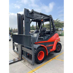 Montacargas diésel de segunda mano de 8 toneladas, de 2 etapas, para uso en almacenes y granjas, motor de combustión interna, para Linde - Product Image 1