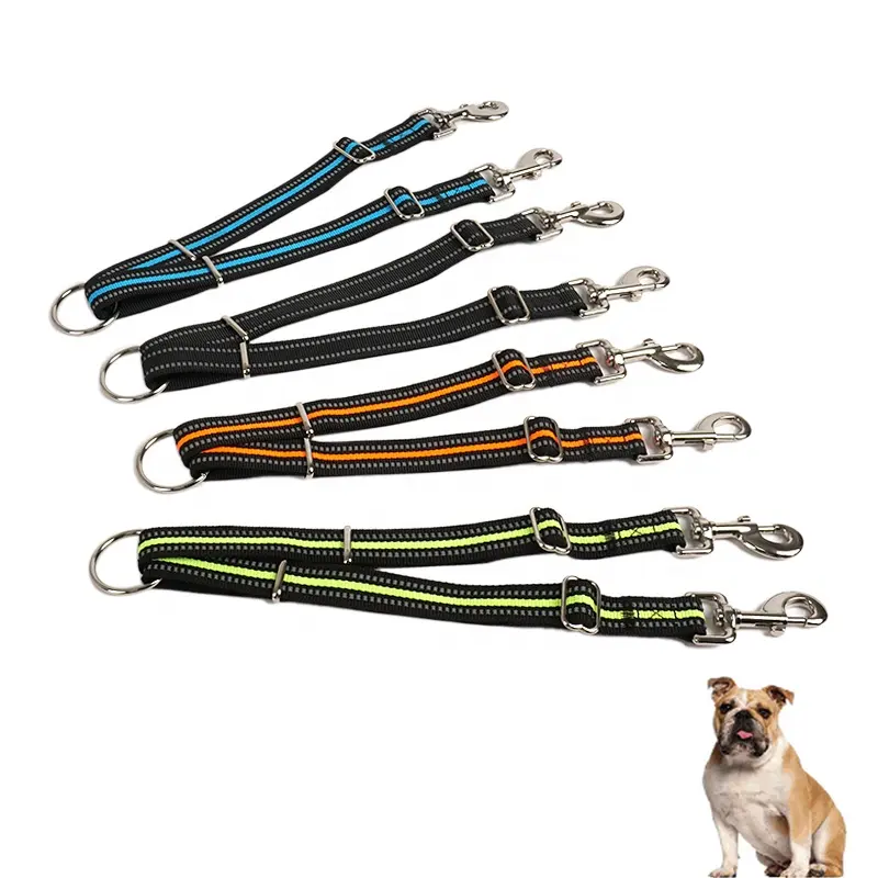 Tali anjing Logo kustom satu hingga dua tali hewan peliharaan kontrol keselamatan