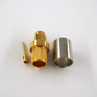 Conector Coaxial RF SMA Macho de 50 ohmios para Cable LMR400