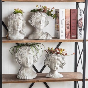 Florero de cara para decoración del hogar y jardín, macetero de <span class=keywords><strong>cabeza</strong></span> de Diosa <span class=keywords><strong>griega</strong></span>, artesanía, el más vendido - Product Image 6