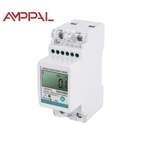 Meter Energi Digital Kelas 1.0 Akurasi Tinggi Model Nol Nilai Multifungsi Satu Fasa 220V 60A Tipe Rel Din Komunikasi