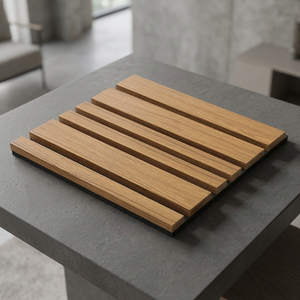 Panneaux acoustiques décoratifs en lattes de bois avec support insonorisant pour bureaux, studios, maisons et intérieurs commerciaux - Product Image 3