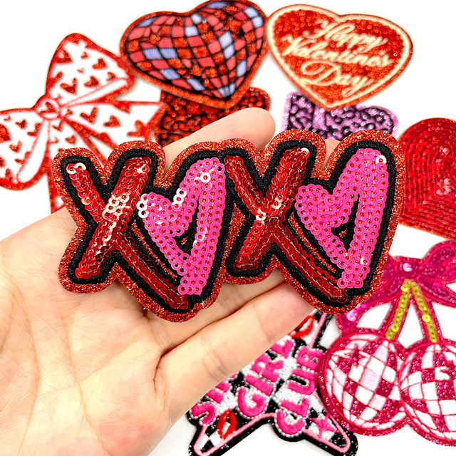 Custom Sequins Patches Iron On, High Quality Clothing Accessories for Hats T-Shirts, Embroidered Patches for Clothes Garment