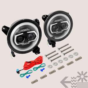 2 Faros LED Redondos <span class=keywords><strong>de</strong></span> 9 Pulgadas con Luz Alta y Baja, DRL y <span class=keywords><strong>Señal</strong></span> <span class=keywords><strong>de</strong></span> Giro para Jeep Wrangler JL 2018-2025 - Product Image 2