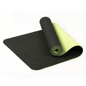Dropshipping Tpe yoga Matt De yoga Sport Gym yogatt antiscivolo 6mm Logo personalizzato stampa UV Eco Friendly doppio strato Tpe Yoga Mat