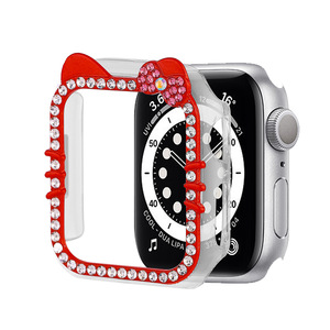 BEEFLYPOWER Coques de protection Bling Bling ajourées avec diamants pour <span class=keywords><strong>Apple</strong></span> <span class=keywords><strong>Watch</strong></span> Series 11 10 9 8 Accessoires pour montre - Product Image 4