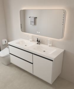 <span class=keywords><strong>Lavabo</strong></span> de baño de hotel moderno Gabinete de <span class=keywords><strong>lavabo</strong></span> de tocador <span class=keywords><strong>Encimera</strong></span> individual Losa de <span class=keywords><strong>roca</strong></span> integrada Losa de <span class=keywords><strong>roca</strong></span> - Product Image 3