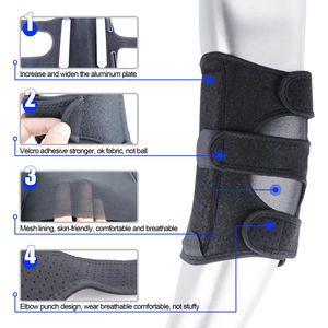 Estabilizador de Codo Deportivo con Doble Placa de Aluminio, Material Grueso 100% Poliéster para Protección contra Esguinces de Brazo - Product Image 2