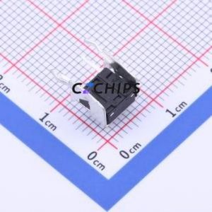 TS-1093C-A4B2-D1 Tactile Switch Bent Lead Through Hole-4P,6x6mm Single Pole Single Throw Round Button 1.8N Right Angle Insert - Product Image 2