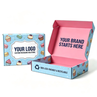 Boîtes d'expédition personnalisées OEM petites bleues pour desserts, en carton alimentaire, pour biscuits et brownies, emballage cadeau en gros