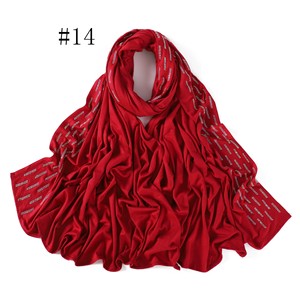 Pañuelos Hijab de Jersey Elásticos de Algodón Mercerizado, Transpirables, para las Cuatro Estaciones, Musulmanes, Ramadán, Eid, Talla Grande - Product Image 1