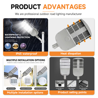 Lampadaire LED extérieur en aluminium haute luminosité, étanche IP65, 50 100 150 200 250 300 350 400 W