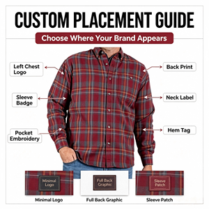 Camicia Vintage da <span class=keywords><strong>Uomo</strong></span> Personalizzata, Casual, in Cotone Antipiega, Oversize, a Quadri, con Bottoni, Maniche Lunghe e Tasca - Product Image 3