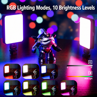 Lampe à selfie magnétique, lumière d'appoint rechargeable RGB à clipser pour téléphone, ordinateur portable, tablette, maquillage, vidéo, vlog, diffusion en direct