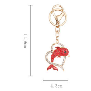 Llavero <span class=keywords><strong>de</strong></span> Delfín con Corazón <span class=keywords><strong>de</strong></span> Diamantes <span class=keywords><strong>de</strong></span> Imitación Brillantes y Lujosos, Amuleto Dorado <span class=keywords><strong>de</strong></span> <span class=keywords><strong>Amor</strong></span> para Bolsos, Llaves, Regalos Promocionales con Temática <span class=keywords><strong>de</strong></span> Playa - Product Image 6