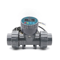 Débitmètre numérique d'eau liquide et d'eaux usées SEA ZJPVC 4-20mA RS485 Sortie d'impulsions Fabricant DN15-80 Débitmètre électronique à turbine