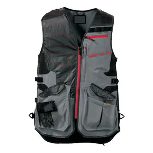 Gray Workwear Multi Pockets Soft Shell Uniform Custom Game Vest Tactical Shooting Hunting Vest for men