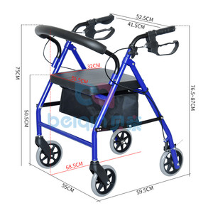 BQ3003C Usine <span class=keywords><strong>pas</strong></span> <span class=keywords><strong>cher</strong></span> prix médical léger déambulateur pliant avec sièges - Product Image 2