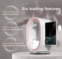 Analyseur de peau facial IA 12 spectres de pointe avec topographie 3D, détection des rides, de la pigmentation, de l'acné et de l'hydratation, stockage cloud