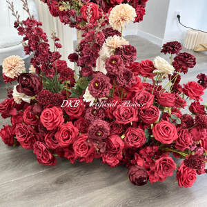 Fábrica nuevo diseño tamaño pequeño boda decoración flor telón de fondo boda flores paneles para decoración de eventos - Product Image 3