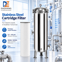 Filter Cartridge DZLX30-5 SUS304, Filter Cairan Presisi Tinggi Industri untuk Pemisahan Padatan Cair, Industri Makanan