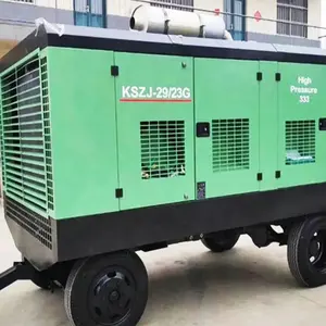 KAISHAN KSZJ-29/23G High Pressure Diesel Portable Screw Air Compressor 29m3/min Capacity 23bar Stationary Multicab Engine