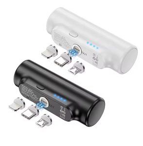 Mini Power Bank Portable en Forme de Capsule 5000mAh 3 en 1 avec Prise Intégrée Chargeur Portable d'Urgence pour Téléphone Mobile et Cadeau Promotionnel - Product Image 5